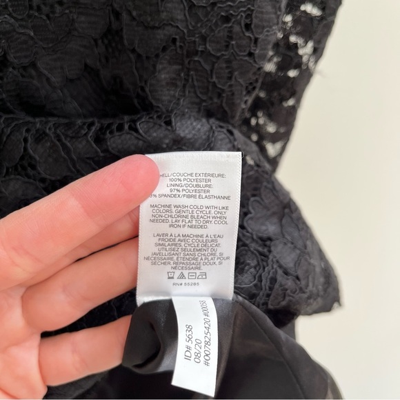 Express Lace Puff Sleeve Fit And Flare Dress Black Size Small - Picture 12 of 12